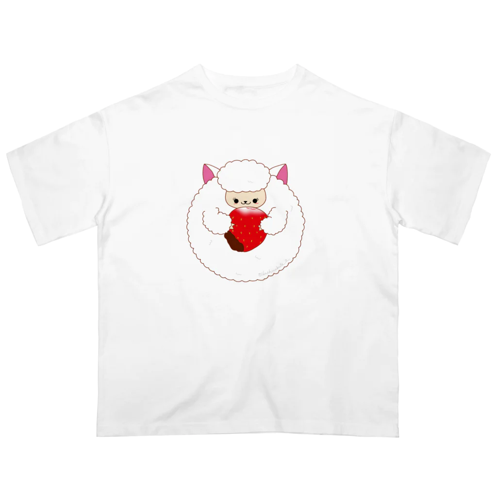 Draw freelyのいちご大福？ オーバーサイズTシャツ