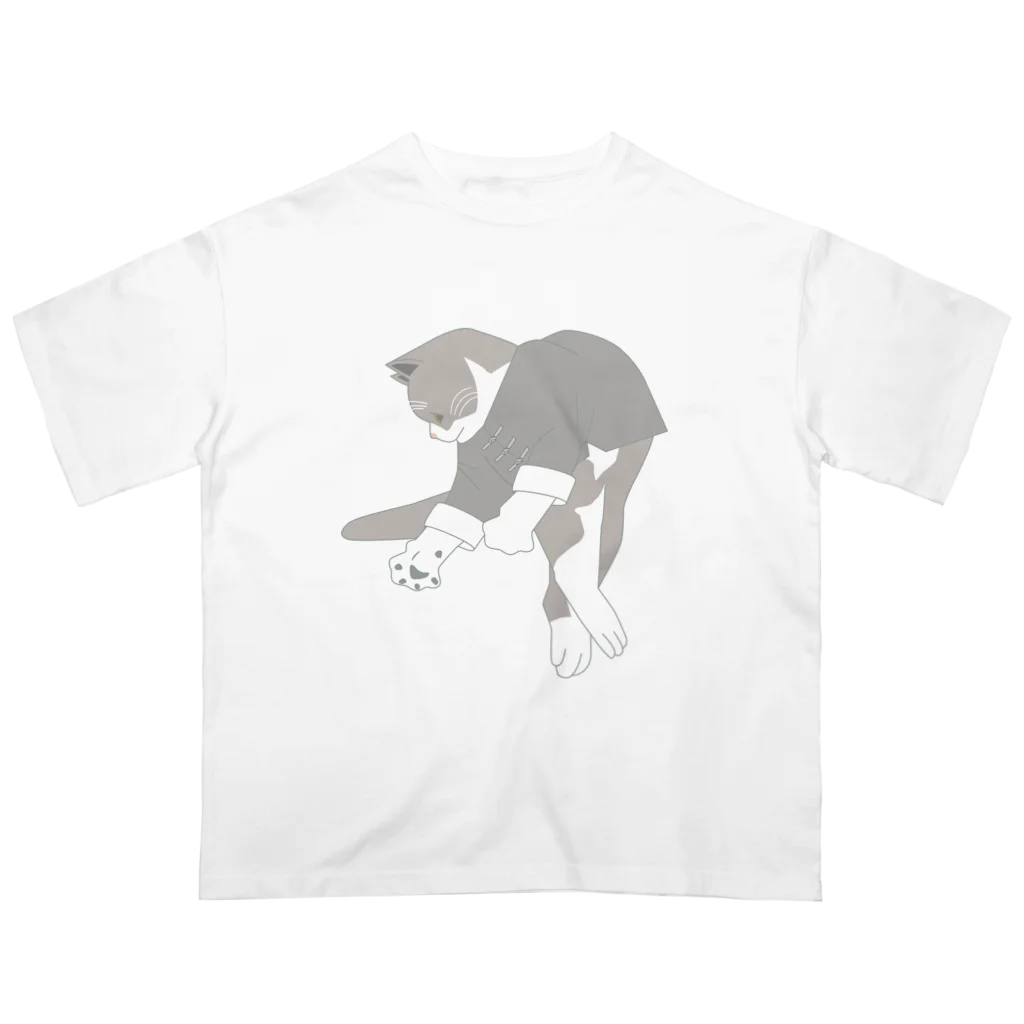 中華呪術堂（チャイナマジックホール）の猫功夫(猫カンフー) オーバーサイズTシャツ