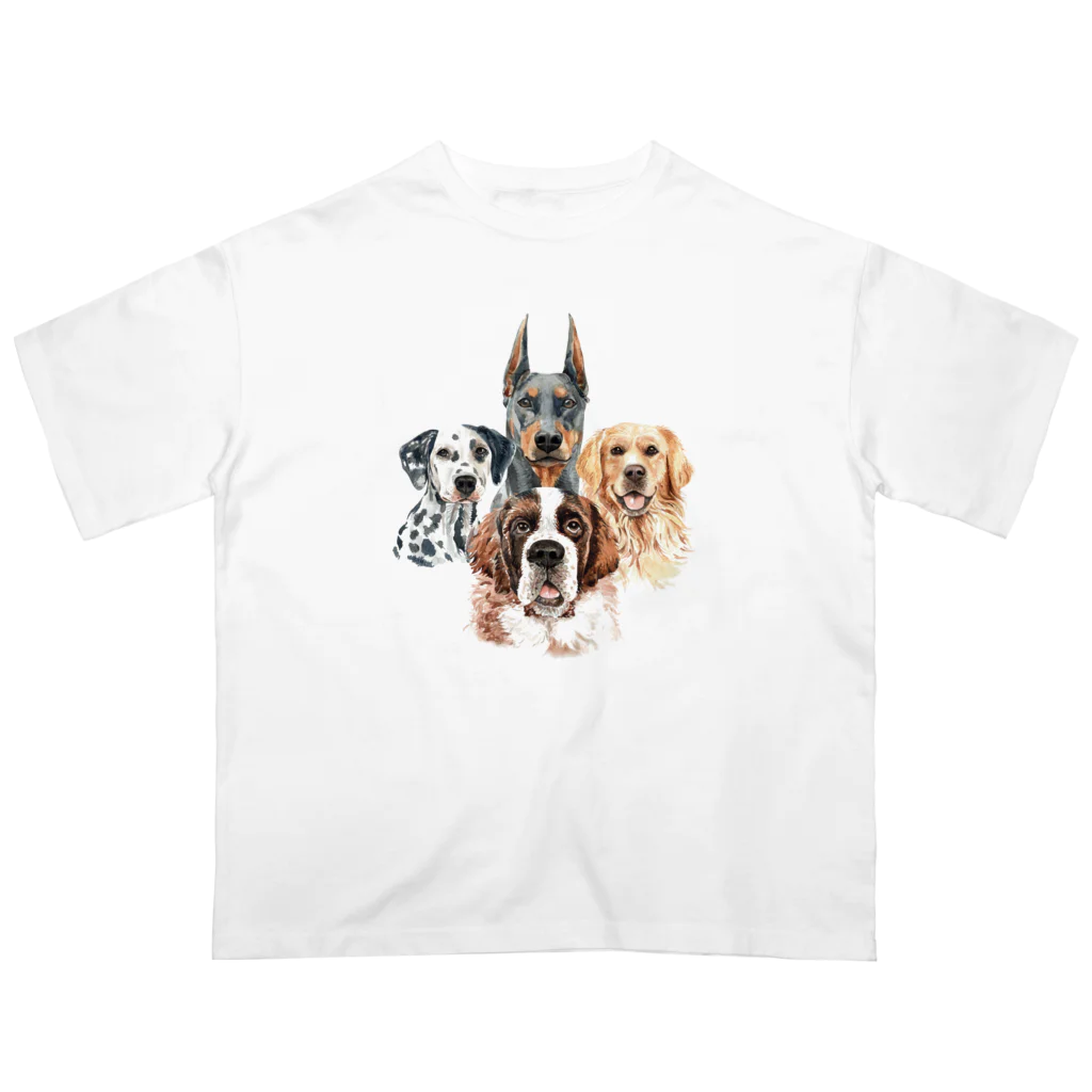 SANKAKU DESIGN STOREの賢くて優しい、大きい犬たち。 オーバーサイズTシャツ