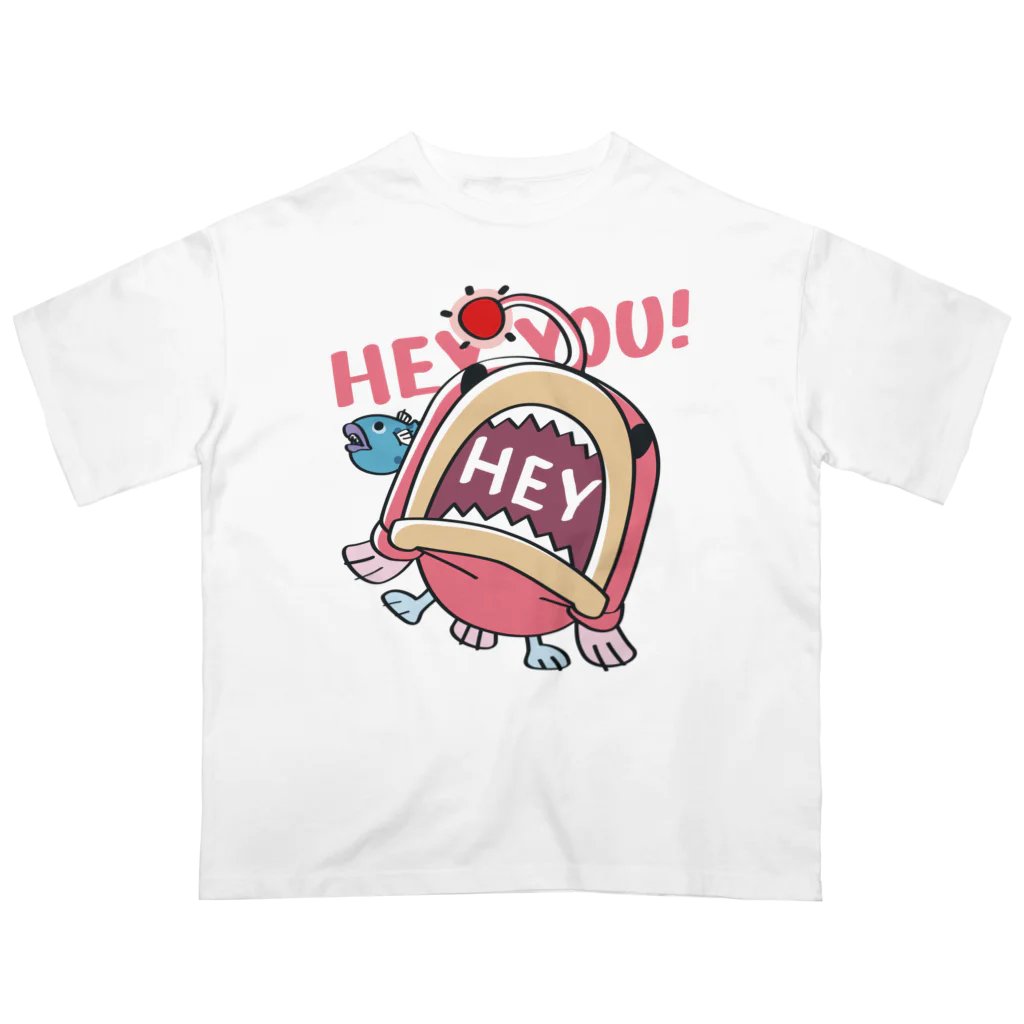 イラスト MONYAAT のHEY YOU!*釣れたかもA* オーバーサイズTシャツ