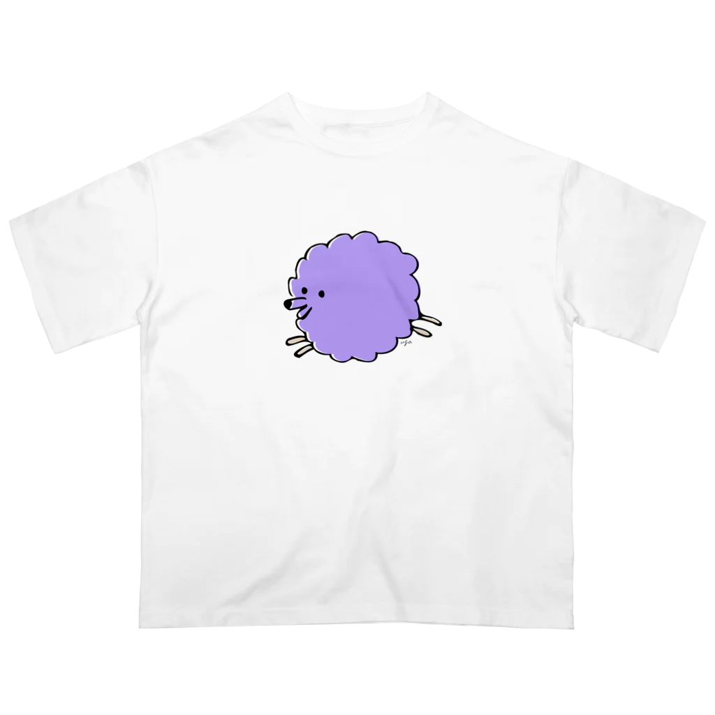 Misato Ugai illustration shopのInuuu - fluffy dog オーバーサイズTシャツ