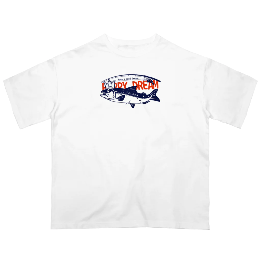 イラスト MONYAAT のサーモン サモタンの夢    ちいさめ Oversized T-Shirt