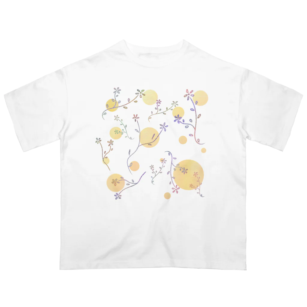 Lily bird（リリーバード）のパステルカラー草花 オーバーサイズTシャツ