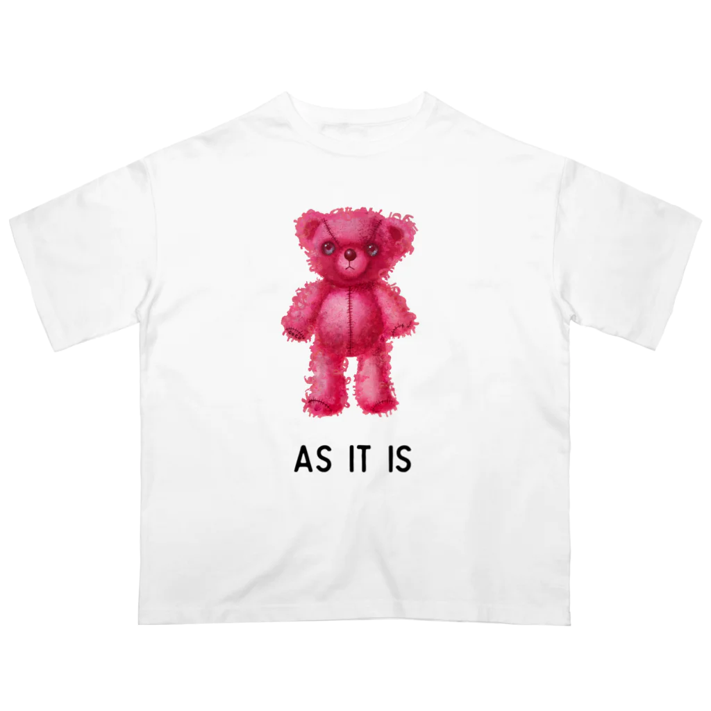 cocoartの雑貨屋さんの【As it is】（桃くま） オーバーサイズTシャツ