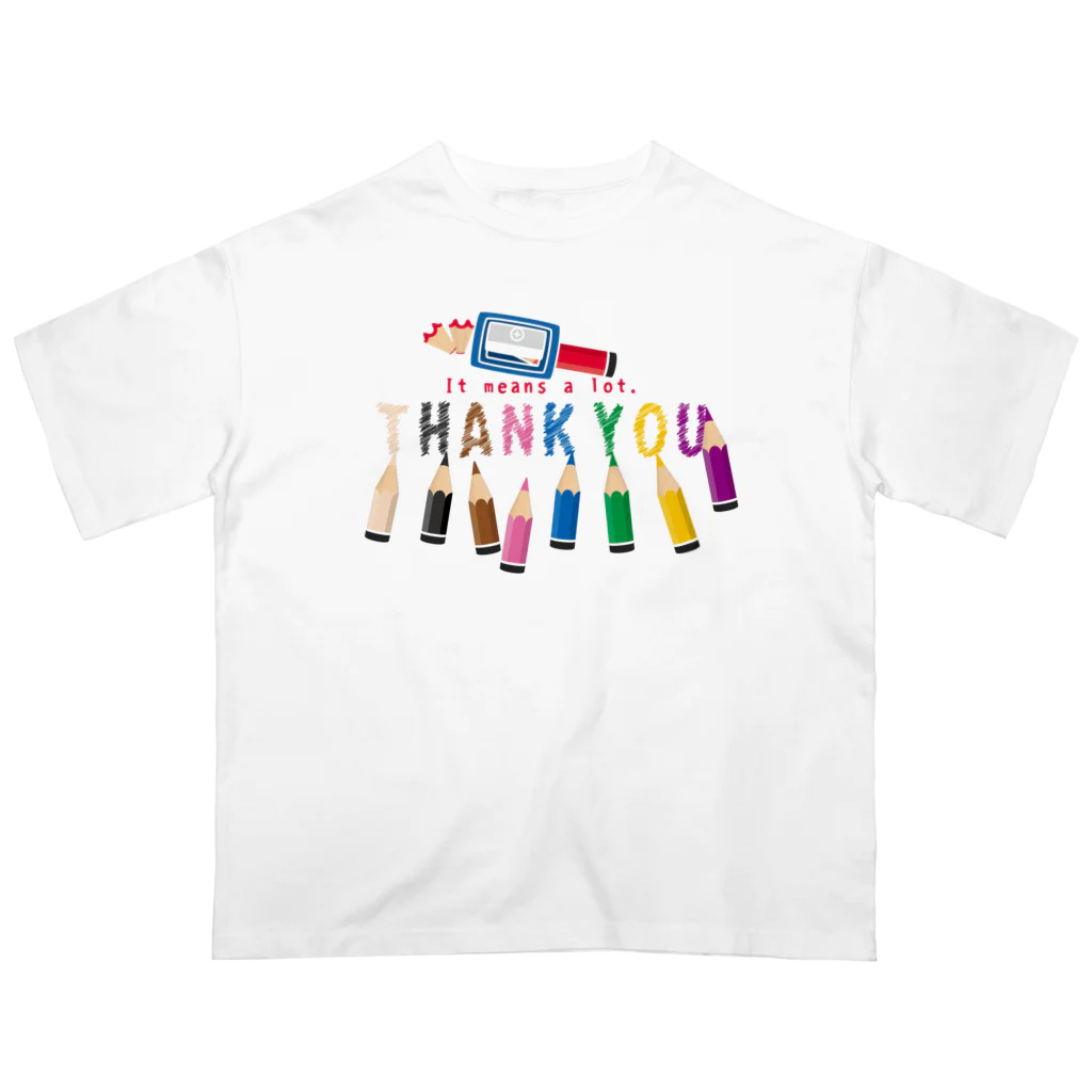 イラスト MONYAAT のCT155　ちびた色鉛筆*B オーバーサイズTシャツ