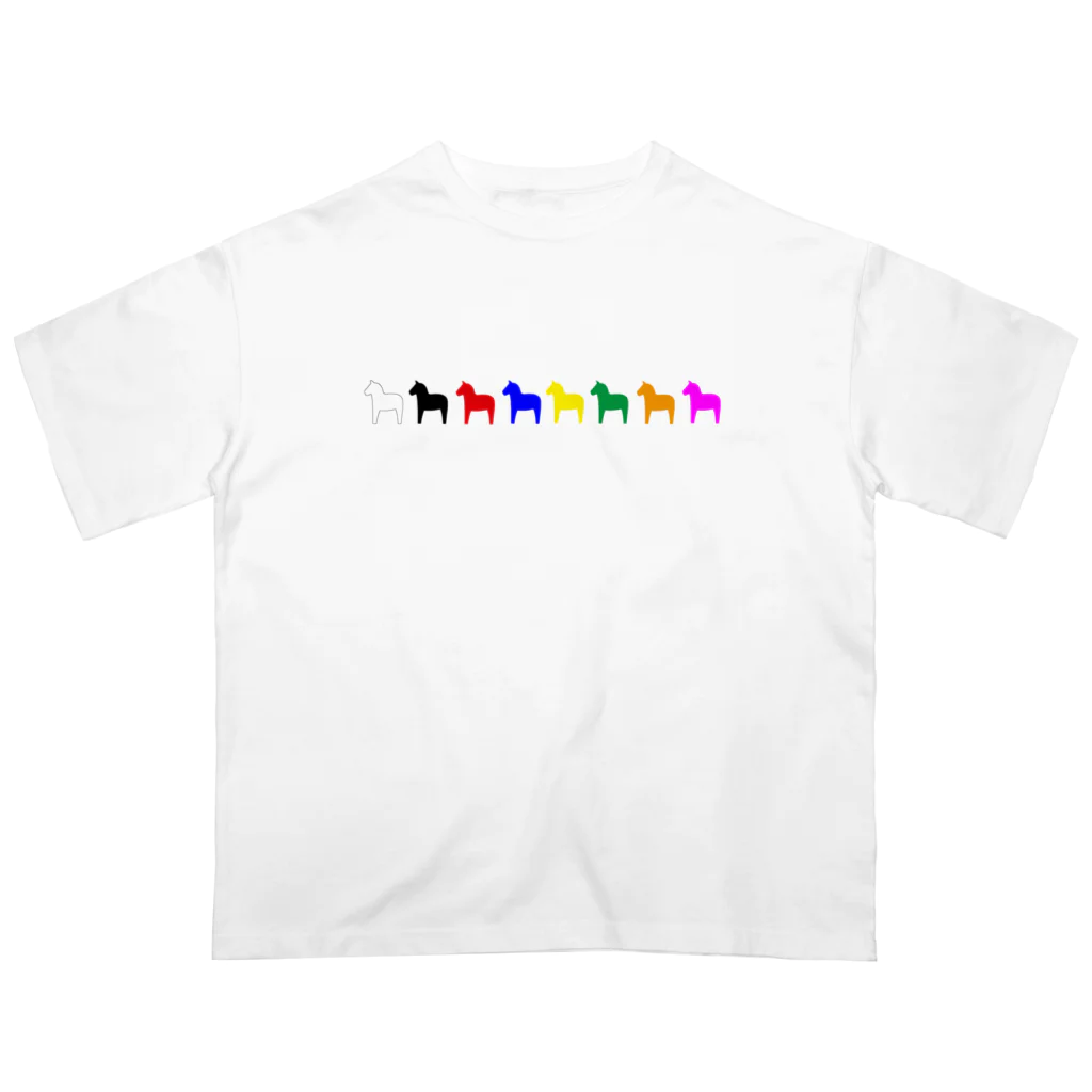 Ccraft_BTO SHOPの【ダーラナホース】ワクワク オーバーサイズTシャツ