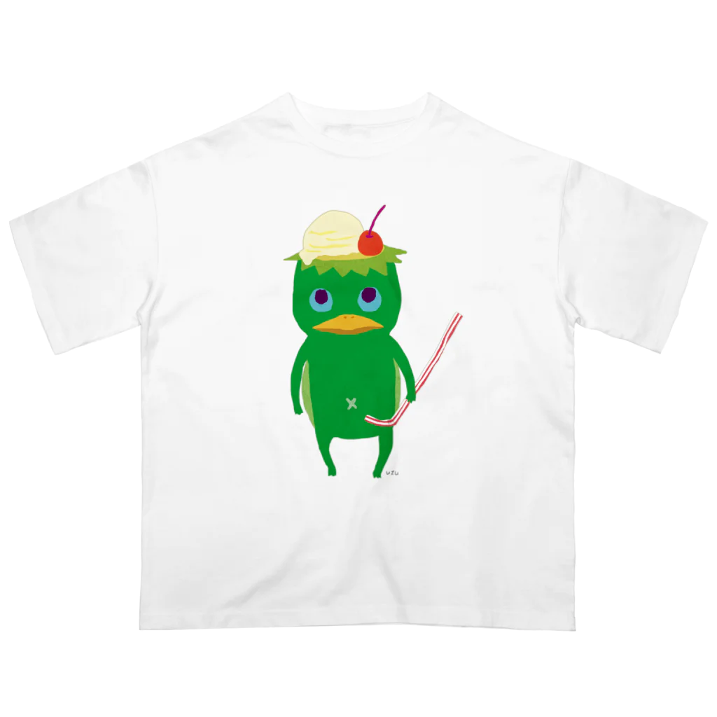 おばけ商店のおばけTシャツ＜クリームソーダになりたい河童・大＞ Oversized T-Shirt