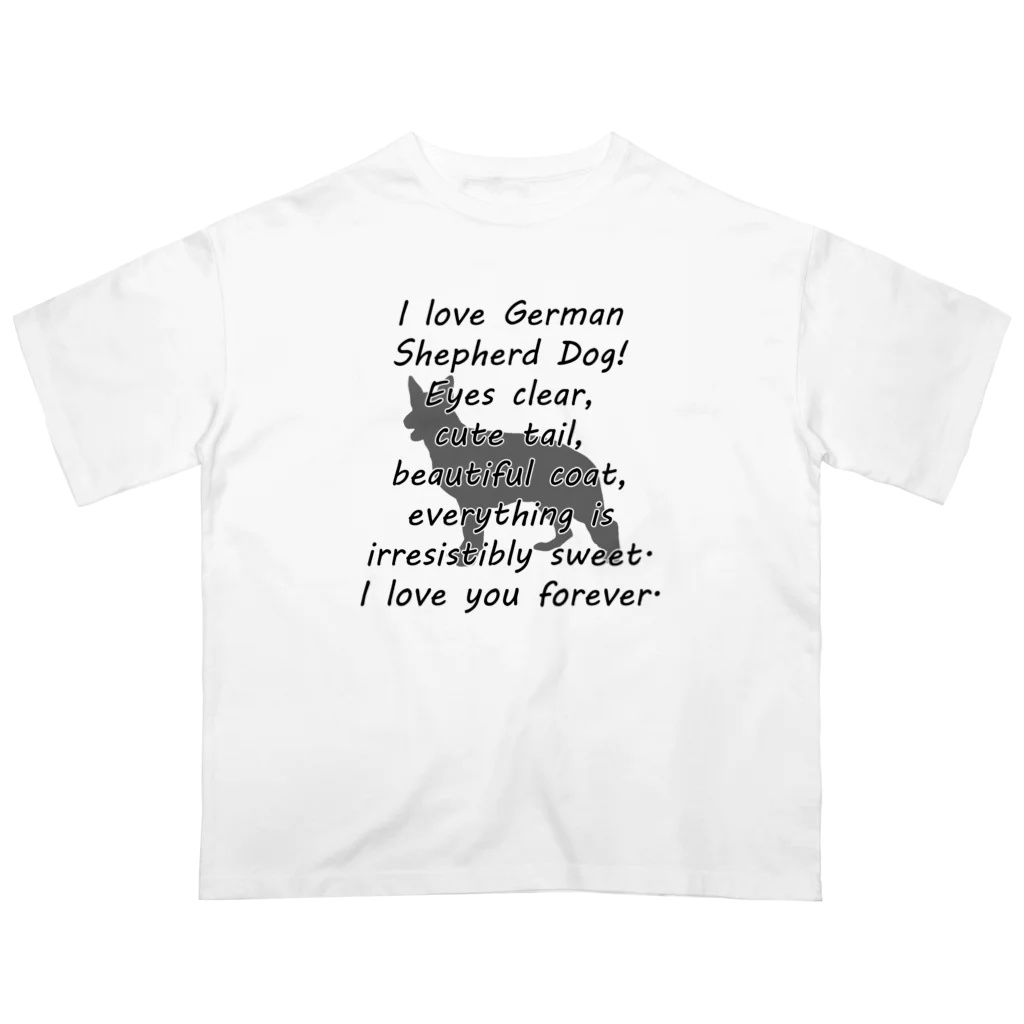 onehappinessのジャーマン・シェパード・ドッグ オーバーサイズTシャツ