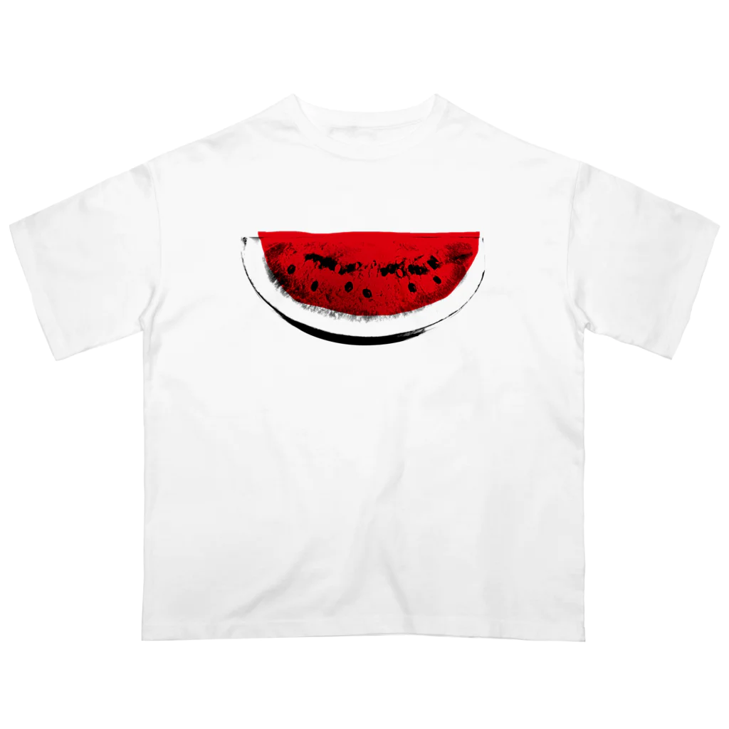 ヨープキャンが気になったのすいか -watermelon- 切 オーバーサイズTシャツ