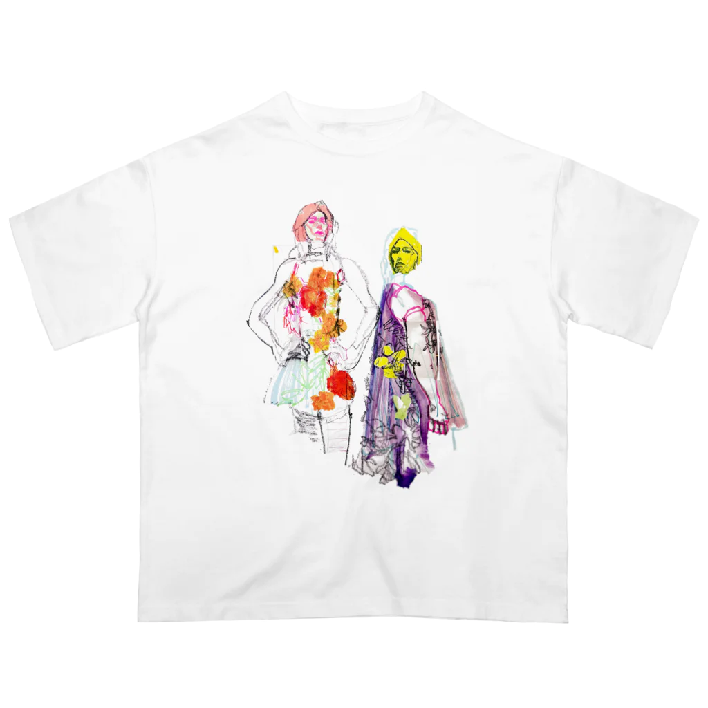 CAUCのflower girls Oversized T-Shirt