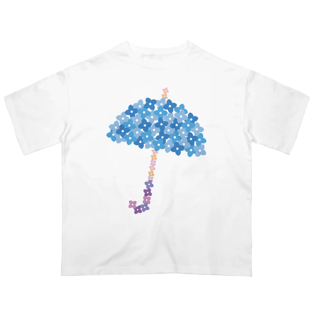 フォーヴァのあじさいの傘 Oversized T-Shirt