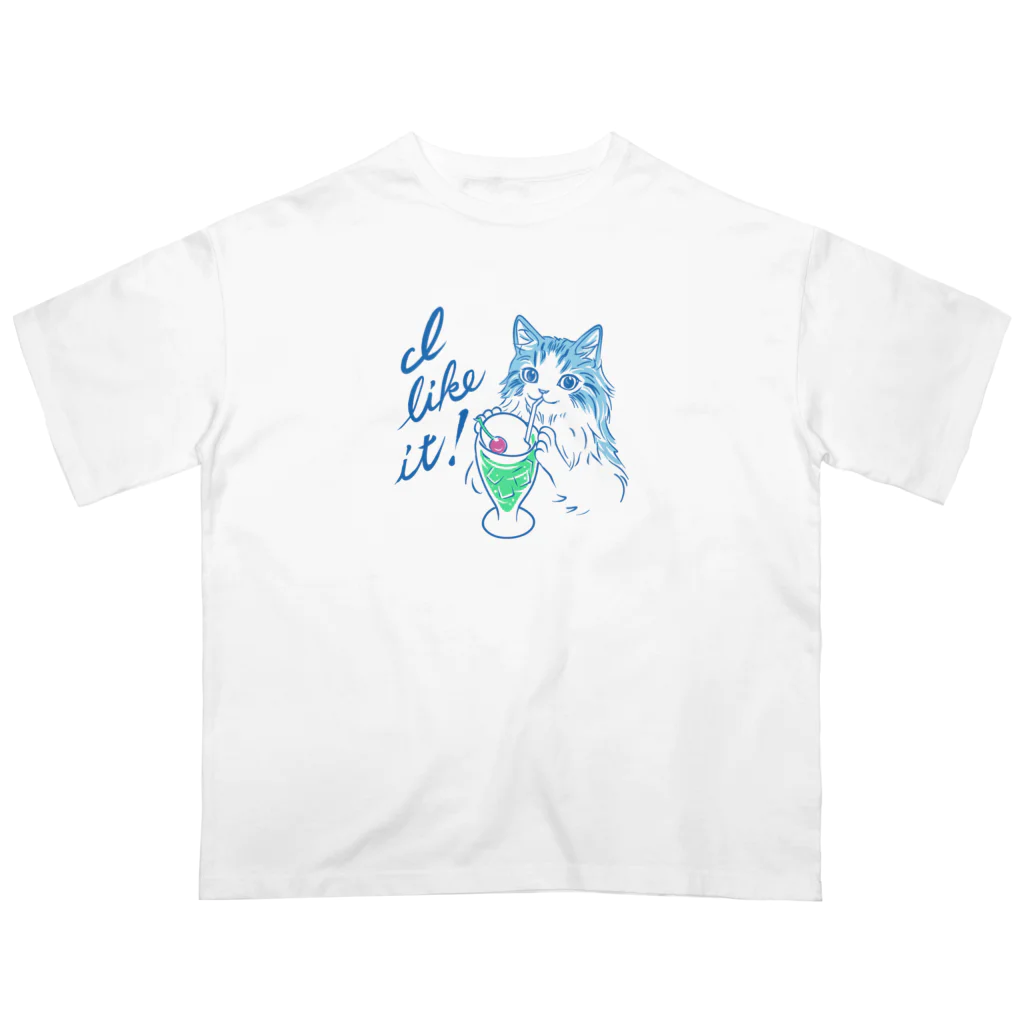 nya-mew（ニャーミュー）のI like it! Oversized T-Shirt