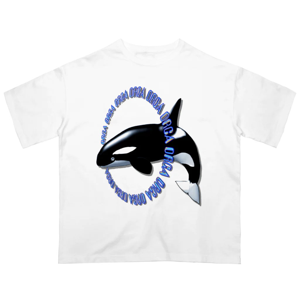 LalaHangeulのORCA シャチ オーバーサイズTシャツ