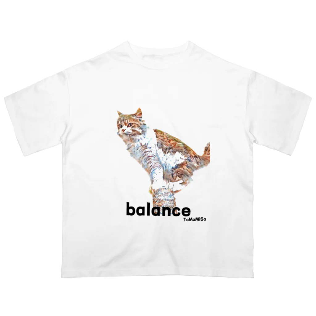 ToMoMiSaのbalance -猫 オーバーサイズTシャツ