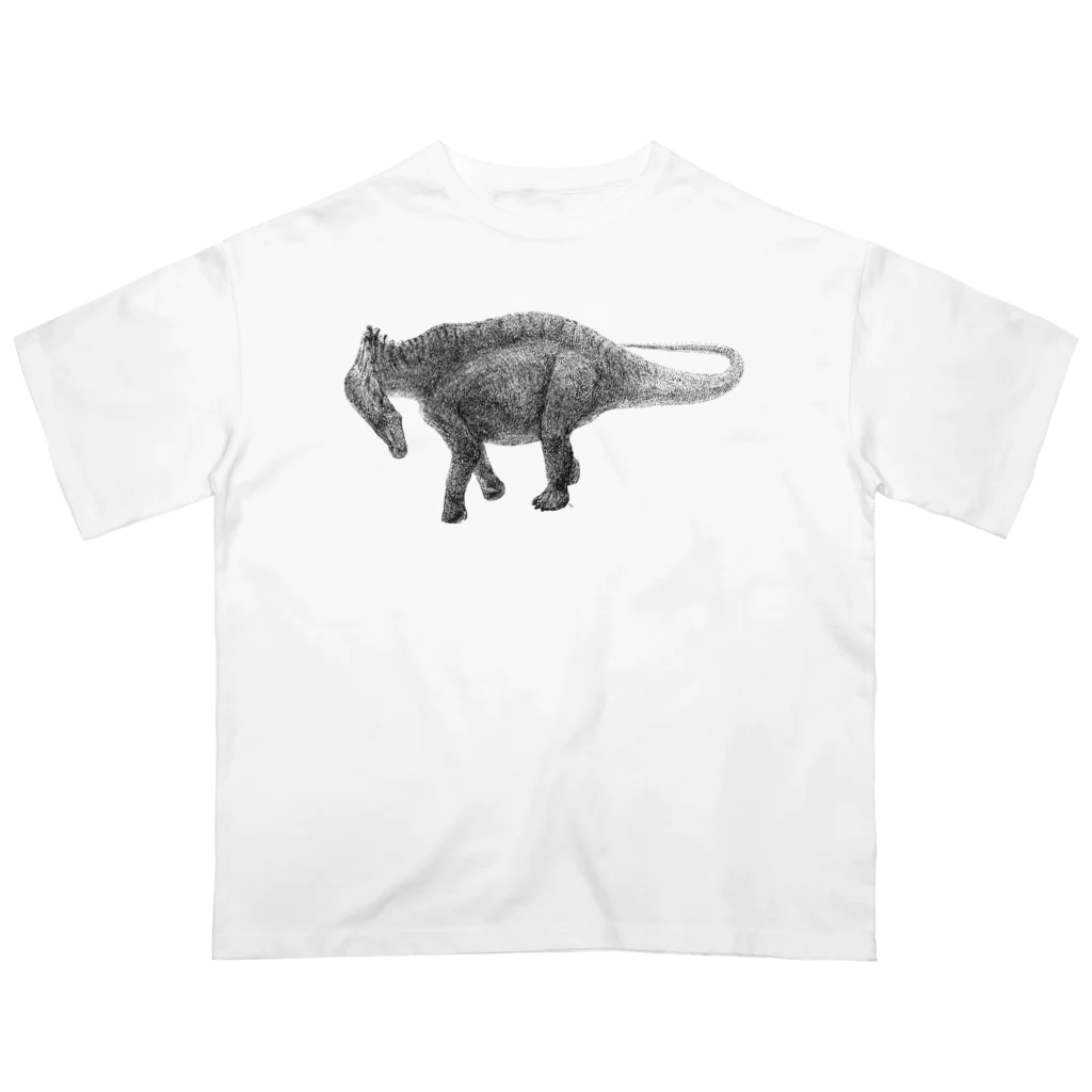 segasworksのAmargasaurus（白黒） オーバーサイズTシャツ