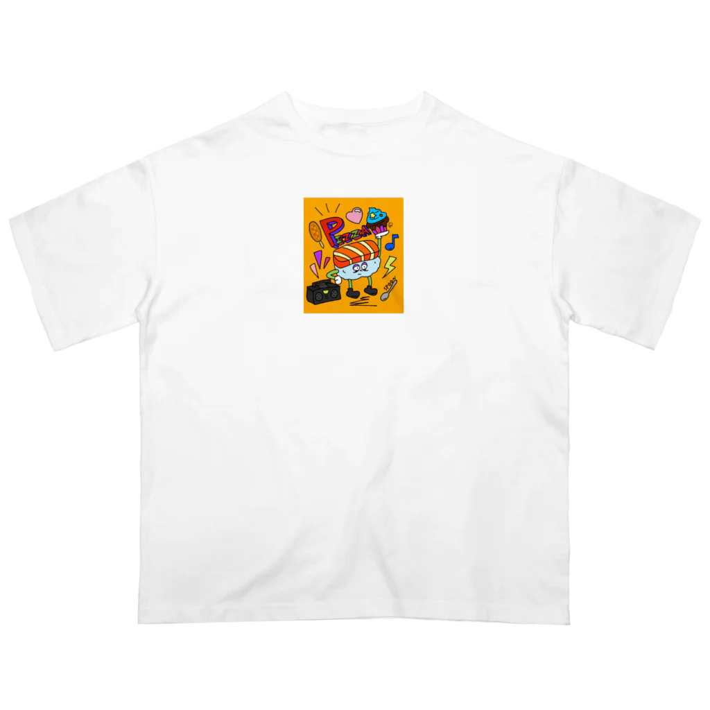 もはめどのゆる絵屋さんのハンバーガーくん オーバーサイズTシャツ