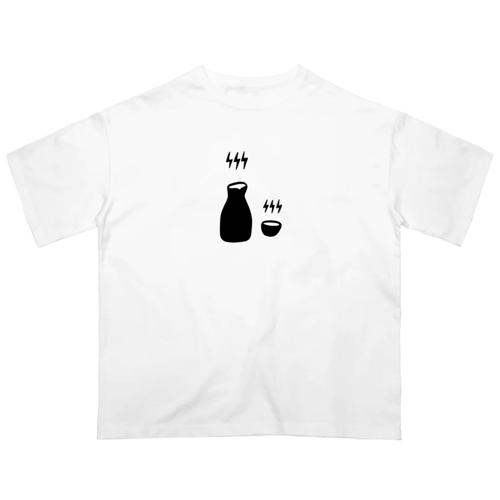 リュウラクドウの熱燗（黒） Oversized T-Shirt