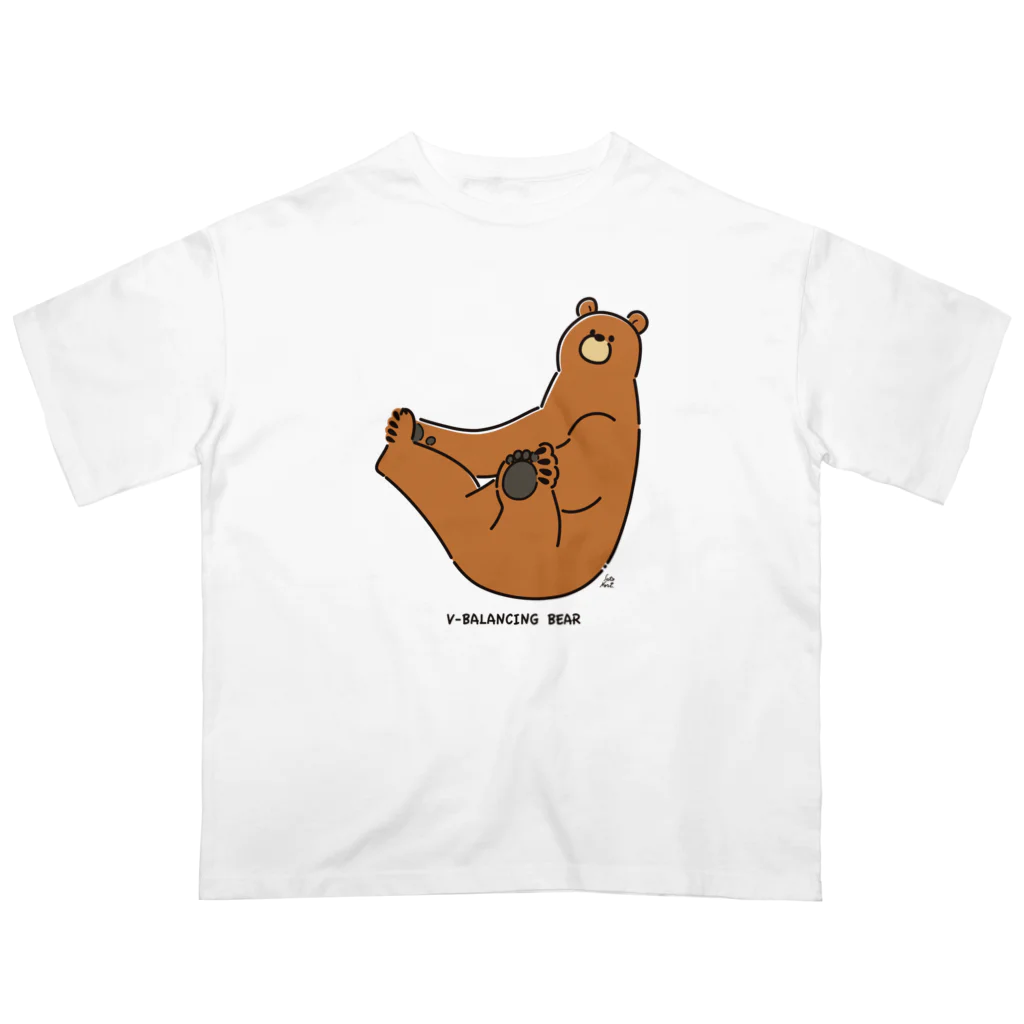 サトウノリコ*のV字バランスするクマ(いろ) オーバーサイズTシャツ