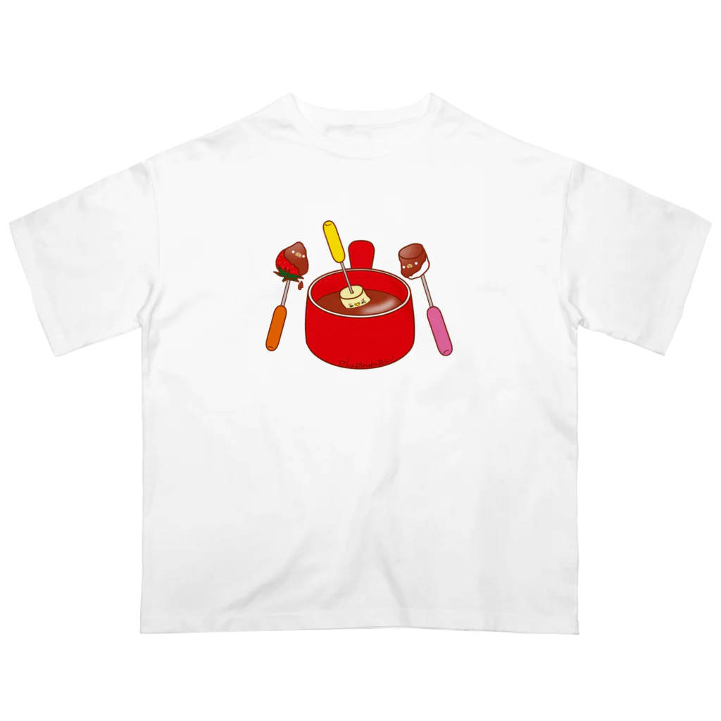 Draw freelyのチョコフォンデュ オーバーサイズTシャツ