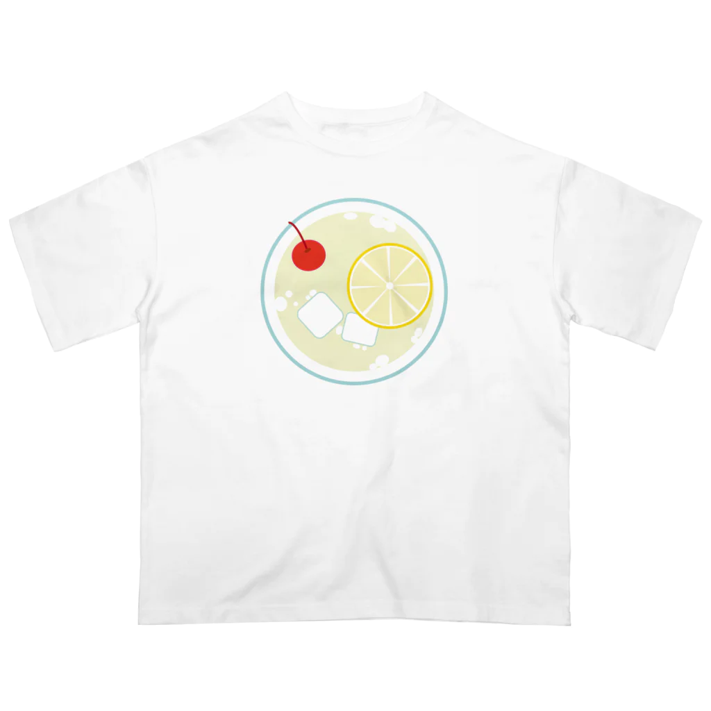 めるしのレモンスカッシュの平面図 オーバーサイズTシャツ