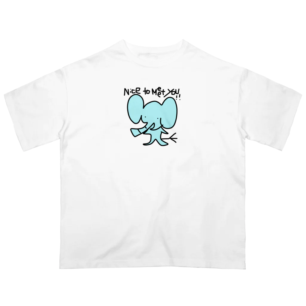 handmade asyouareのはじめましてだぞうさん オーバーサイズTシャツ