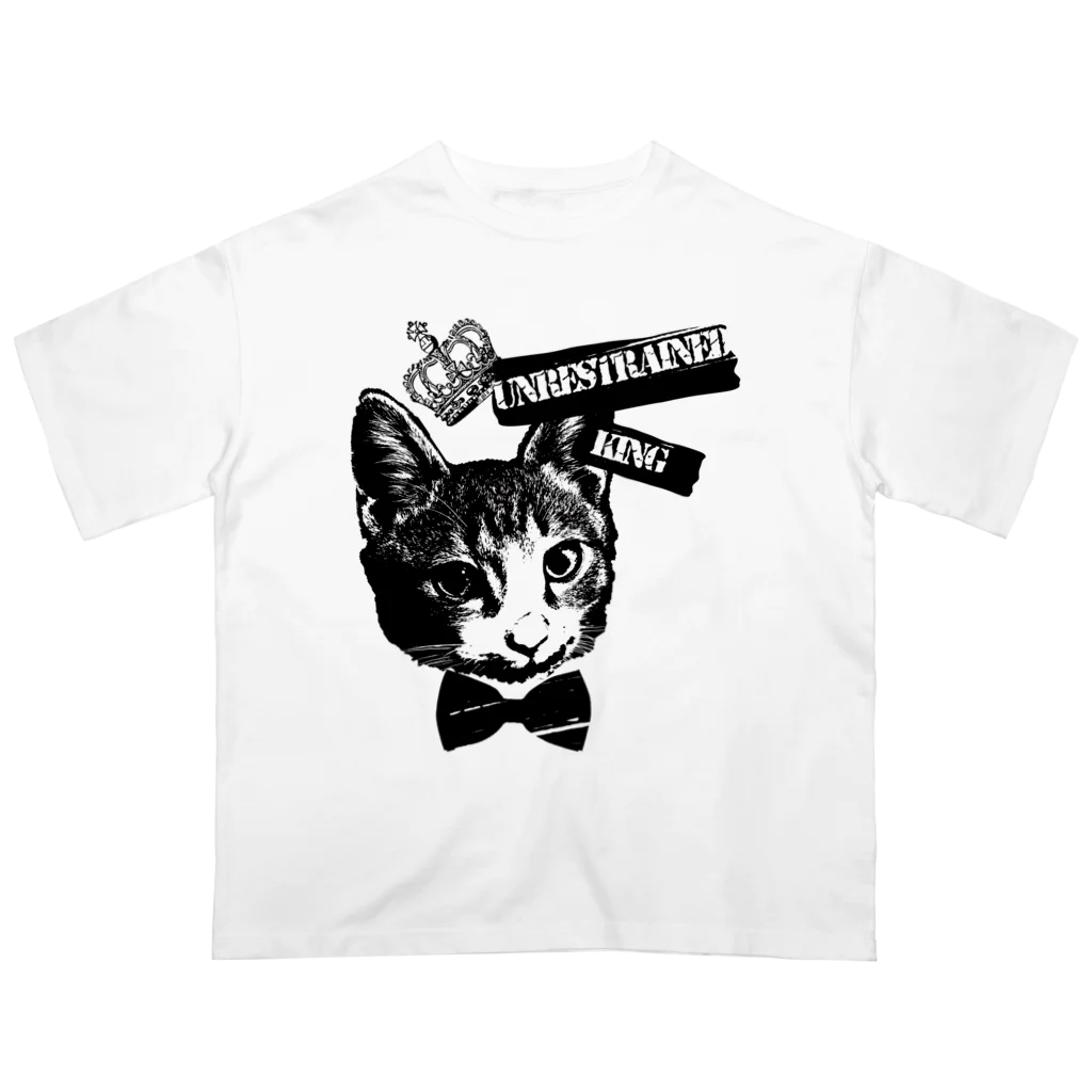 miu.のキジシロ猫　王冠 オーバーサイズTシャツ