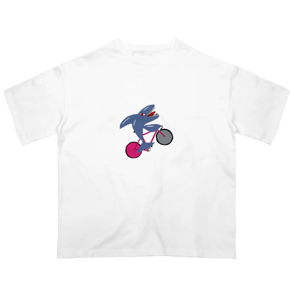 自転車好きの絵描さんの自転車好きのシャチ Oversized T-Shirt