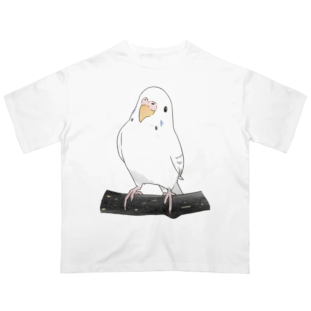 まめるりはことりのまったりセキセイインコちゃん【まめるりはことり】 オーバーサイズTシャツ