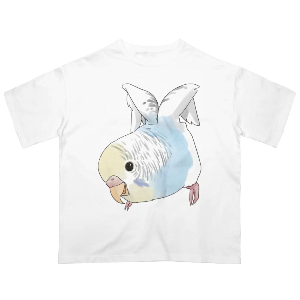 まめるりはことりのご機嫌羽セキセイインコちゃん【まめるりはことり】 Oversized T-Shirt