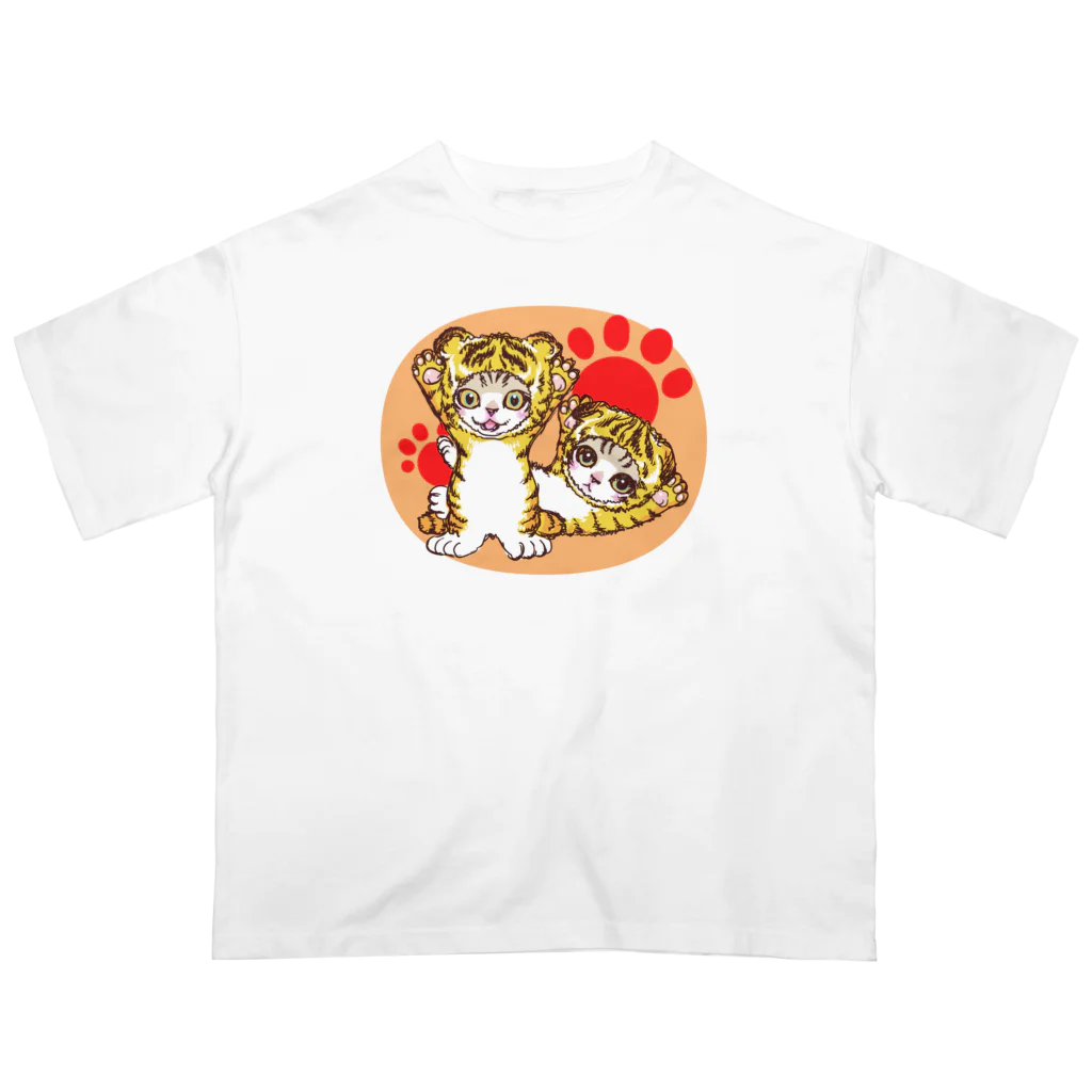 nya-mew（ニャーミュー）のとらニャーちゃん オーバーサイズTシャツ