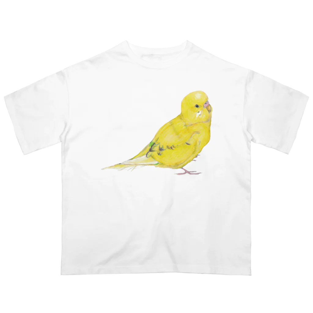 森図鑑の[森図鑑]セキセイインコ黄色 Oversized T-Shirt