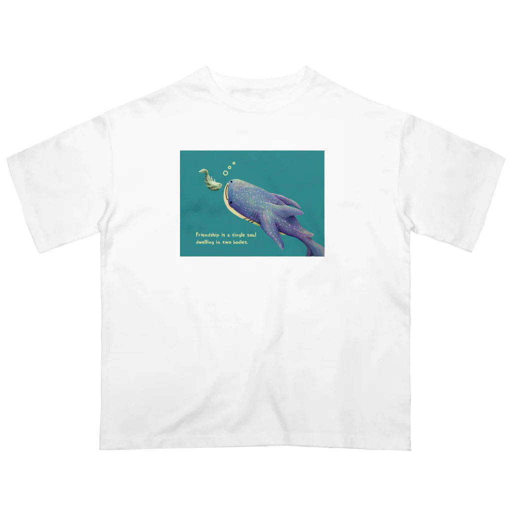 ari designのジンベイザメとコバンザメ オーバーサイズTシャツ