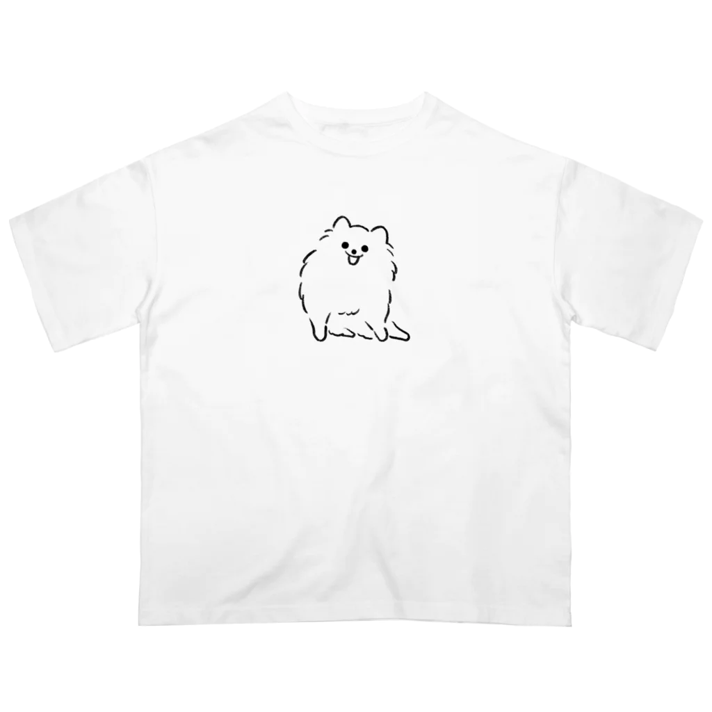 ポメラニアンだよのくったりポメラニアン Oversized T-Shirt