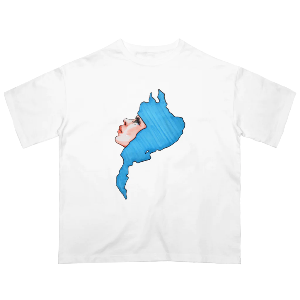 ソーメンズの琵琶湖のびわ子 オーバーサイズTシャツ