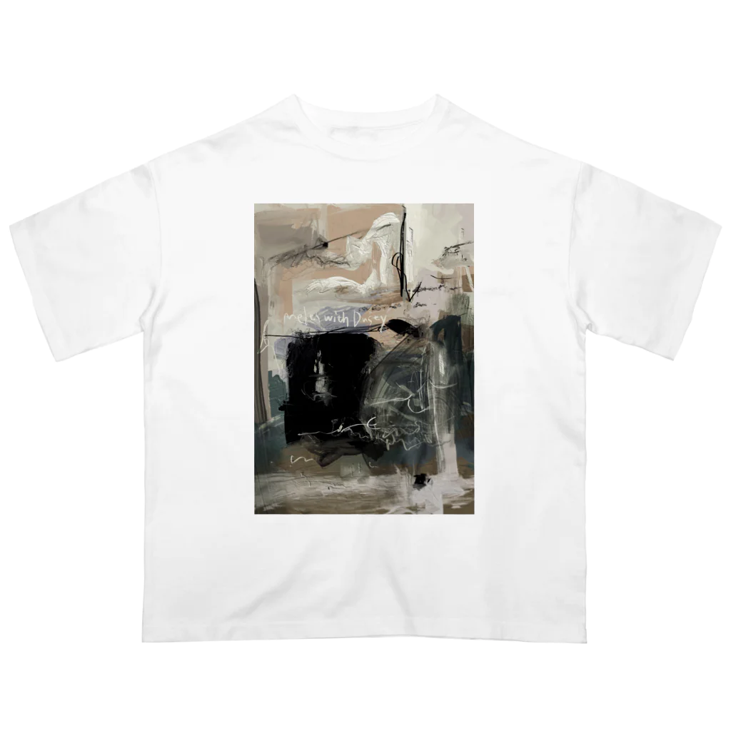 烏帽子 眇眼の夕暮れDROP OUT Oversized T-Shirt