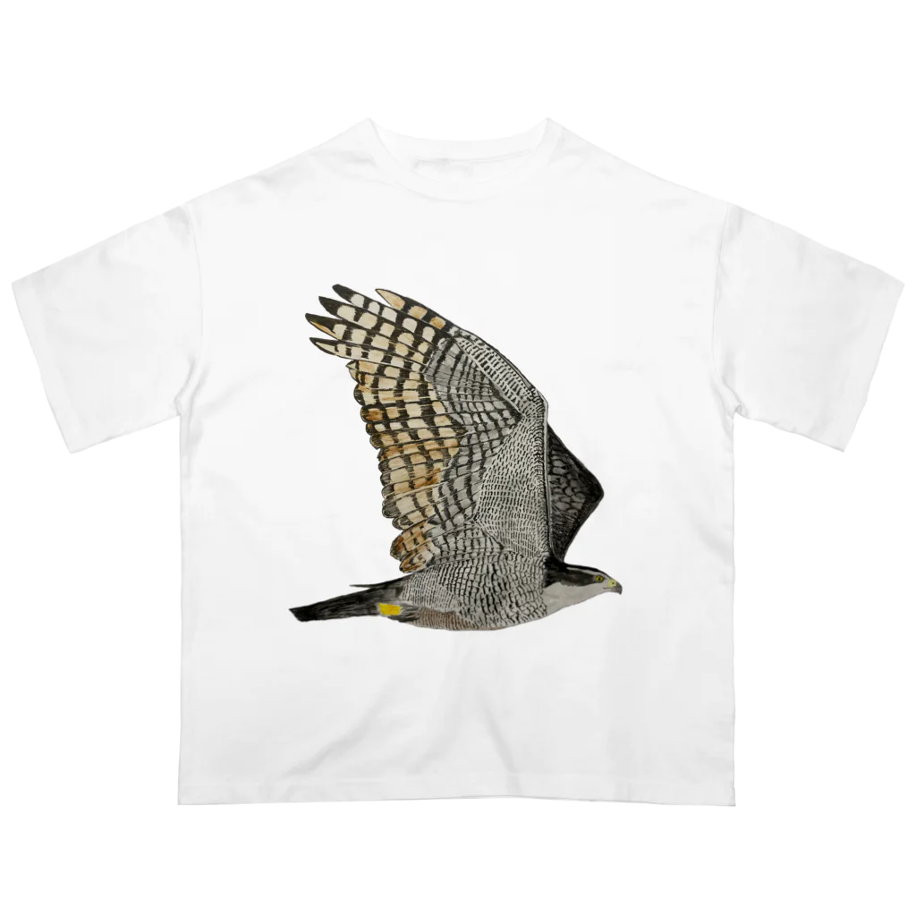 Coshi-Mild-Wildのオオタカ　飛ぶぞ🦅🪶 オーバーサイズTシャツ