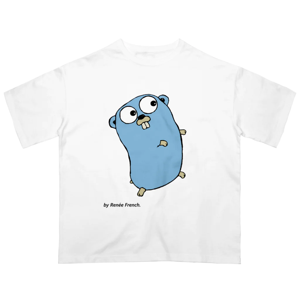 pyon4pyonのBlue Gopher くん Oversized T-Shirt