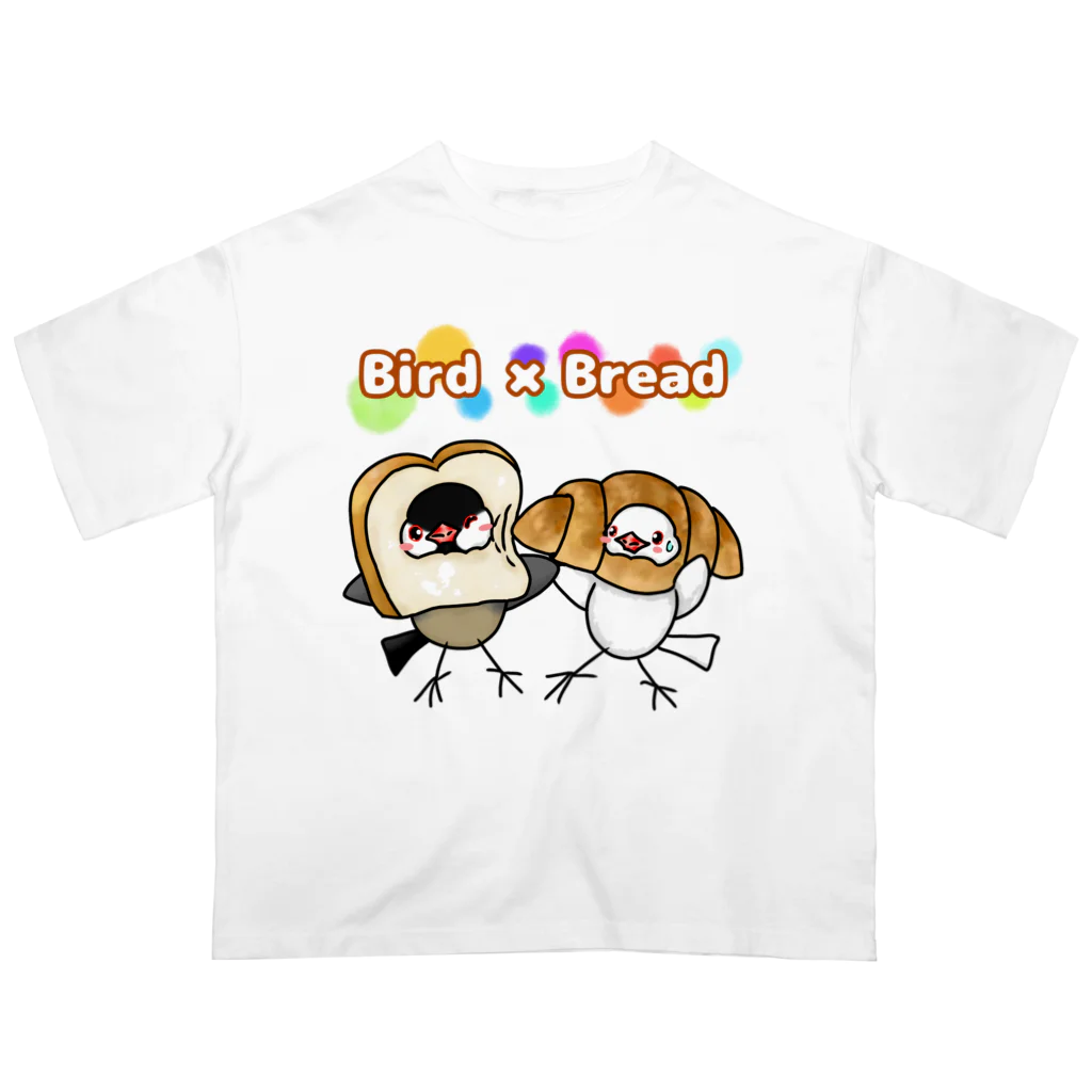 Lily bird（リリーバード）のパンの着ぐるみ文鳥ず Oversized T-Shirt