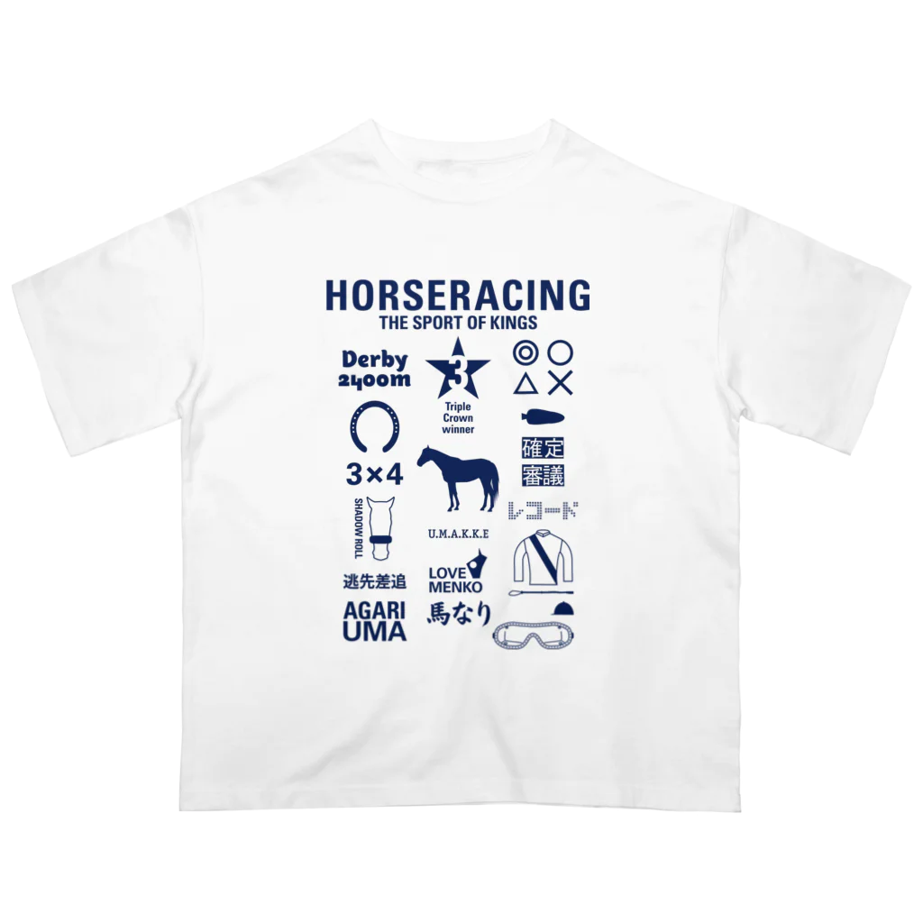 KAWAGOE GRAPHICSのHORSERACING GRAPHICS 紺 オーバーサイズTシャツ