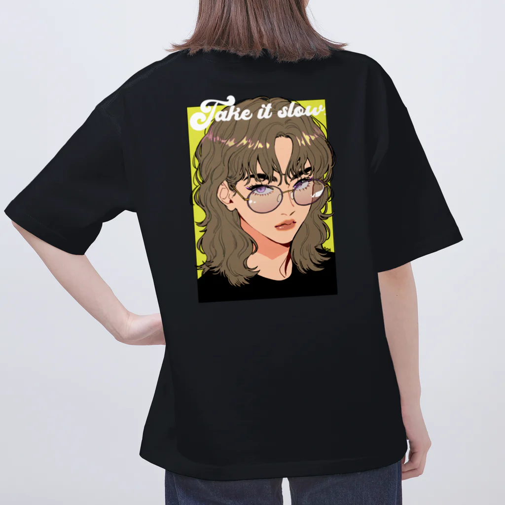 comet by OKADAのTake it slow Tシャツ/sunglasses オーバーサイズTシャツ