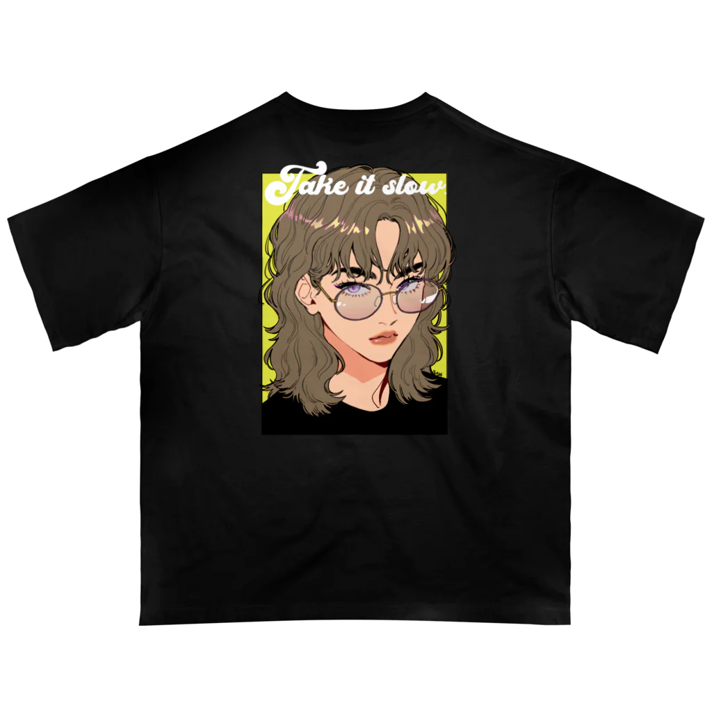 comet by OKADAのTake it slow Tシャツ/sunglasses オーバーサイズTシャツ