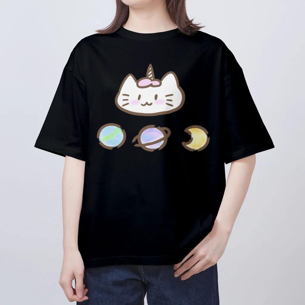 ゆにねこ惑星の🪐ゆにねこ🪐ピンク(髪色) Oversized T-Shirt