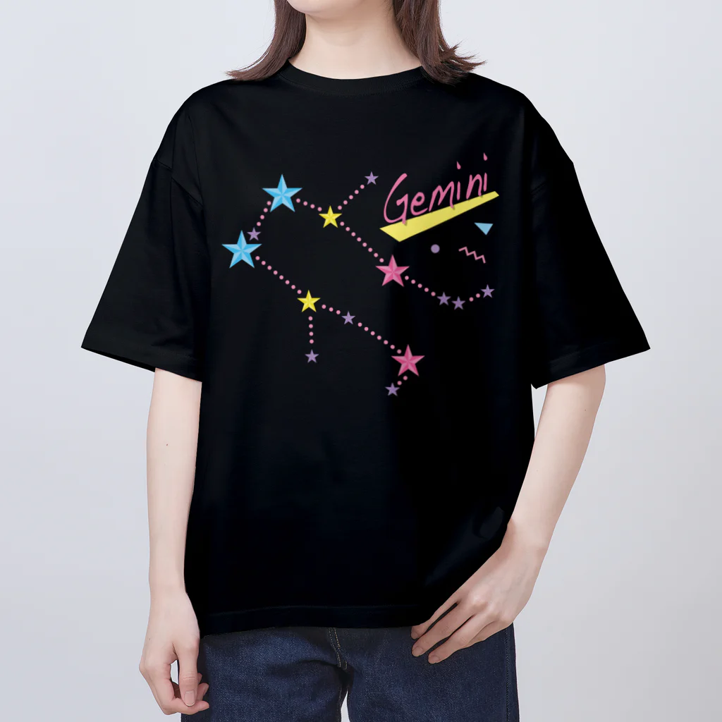 tomokomiyagamiのスタースタッズ星座　双子座 オーバーサイズTシャツ