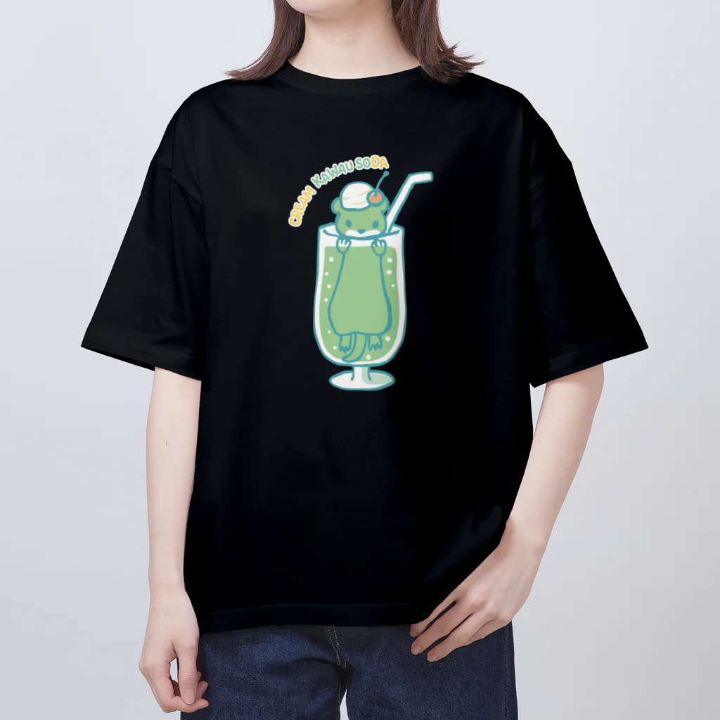 あずき缶のクリームカワウソーダ Oversized T-Shirt