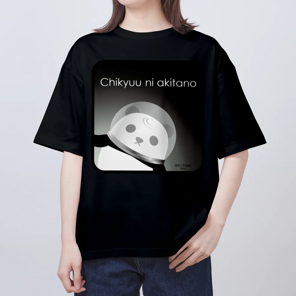 ZERO POINT 銀座のChikyuu ni akitano 黒 オーバーサイズTシャツ