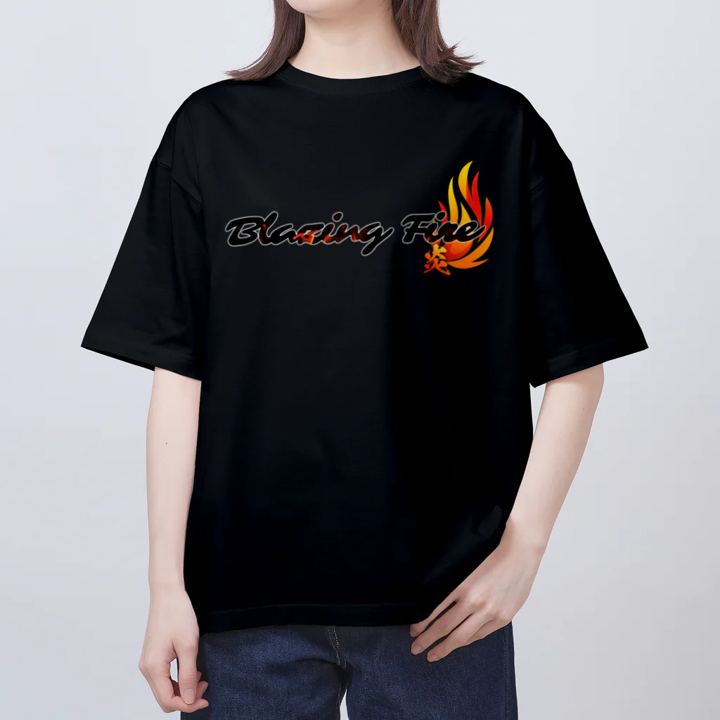 ArayashikI_Japanの炎-Blazing Fire-【濃色系アパレル】 オーバーサイズTシャツ