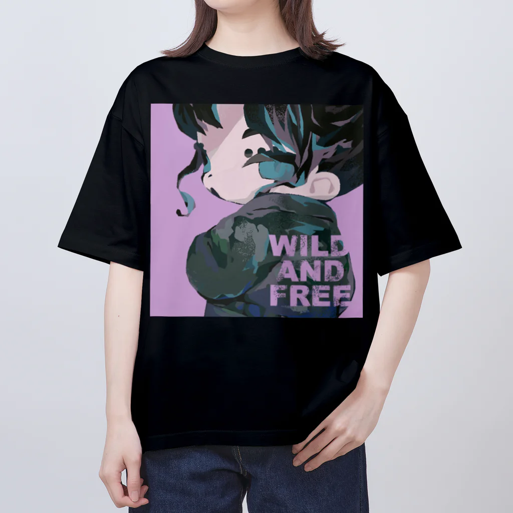 まゆみのミニキャラ集会所のミニキャラシリーズ：WILD AND FREE オーバーサイズTシャツ