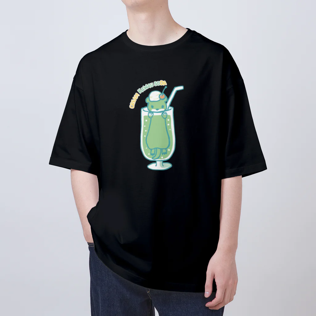 あずき缶のクリームカワウソーダ Oversized T-Shirt