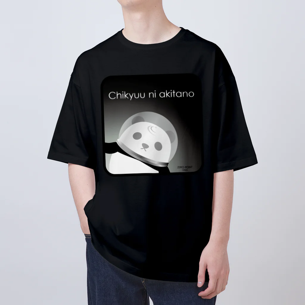 ZERO POINT 銀座のChikyuu ni akitano 黒 オーバーサイズTシャツ