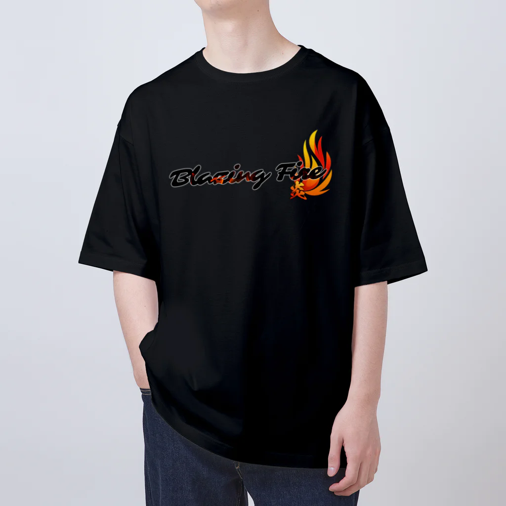 ArayashikI_Japanの炎-Blazing Fire-【濃色系アパレル】 オーバーサイズTシャツ